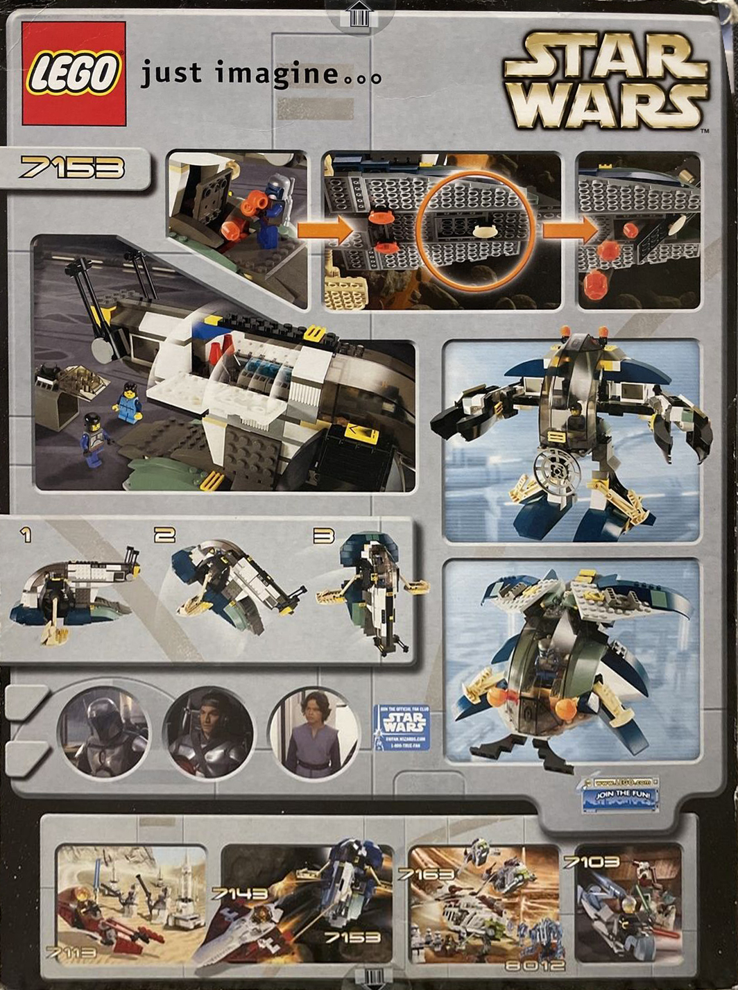 Lav fysisk kryds 7153: Jango Fett's Slave I - Back of the Box Builds